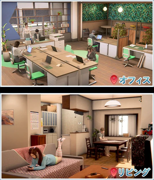 ROOM Girl 研讨室中阅读与休息的角色